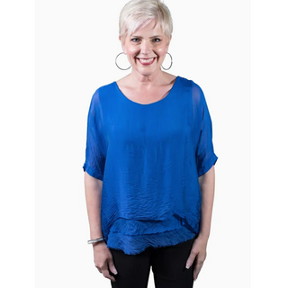 Adriana Double Raw-Edge Top - dolly mama boutique