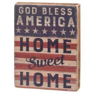 Block Sign "America Home Sweet Home" - dolly mama boutique
