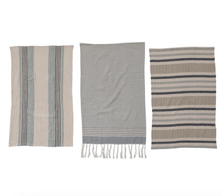 Woven Striped Tea Towels - dolly mama boutique