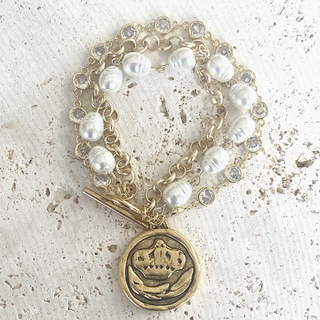 Triple Strand Bee Bracelet - dolly mama boutique