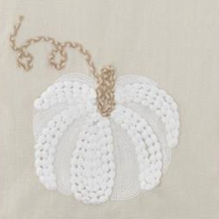 Embroidered Pumpkin Pillow