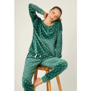 Polka Dot Velour Top