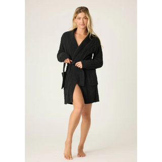 Chenille Cable-Knit Robe