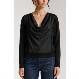 Drape-Neck Sweater
