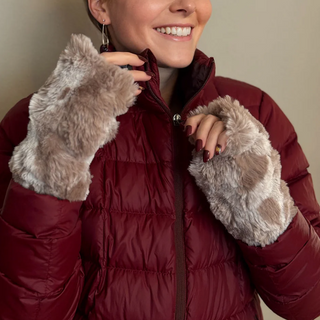 Fingerless Fur Gloves - Short