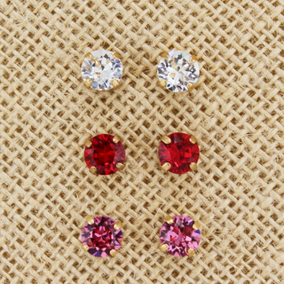 Small Round Studs - Gold - dolly mama boutique