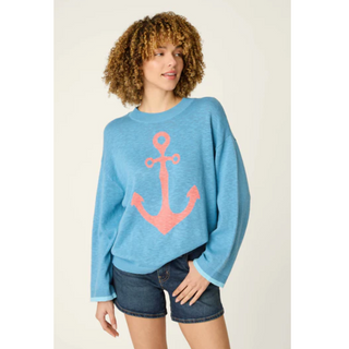 Long-Sleeve Anchor Sweater