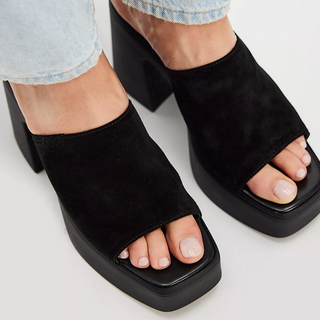 Zoe Suede Platform Sandal