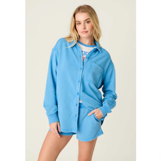 Button-Up Knit Shacket - dolly mama boutique