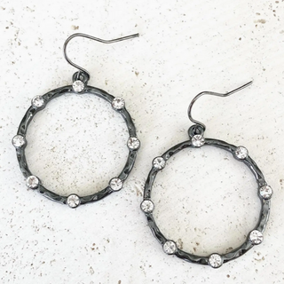 Crystal Circle Earrings