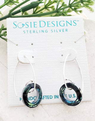 Marquis Halo Earrings - Bermuda Blue - view 4