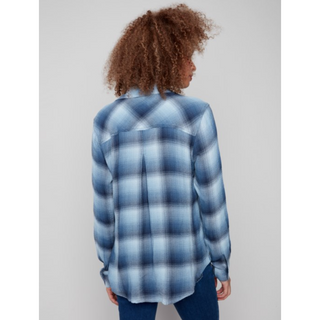 Soft Plaid Button-Down Shirt - dolly mama boutique