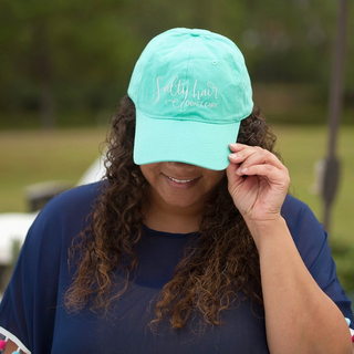 Mint "Salty Hair Don’t Care" Cap - dolly mama boutique