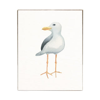 Rustic Marlin Seagull Block Sign, front