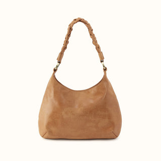 Hobo Madison Shoulder Bag in whiskey buffed leather, front