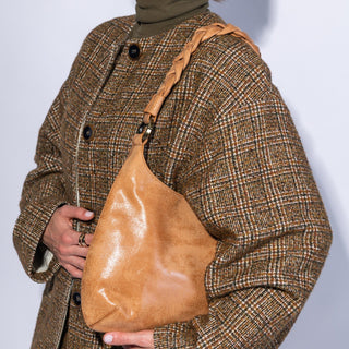 Hobo Madison Shoulder Bag in whiskey, side view