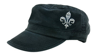 Cameron Hat with Fleur-de-Lis - dolly mama boutique