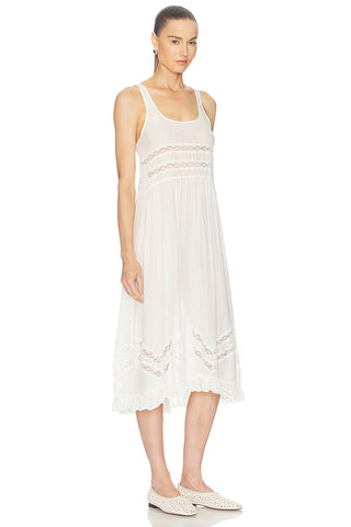 Voile and Lace Midi Dress