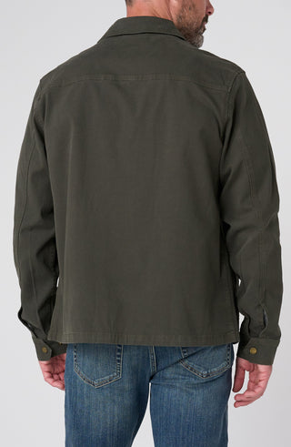 Garment-Dyed Canvas Zip Jacket by Liverpool in Pine Grove - view 4