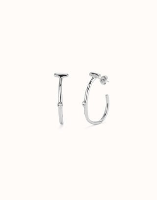 Ser Indomable Hoop Earrings - Silver
