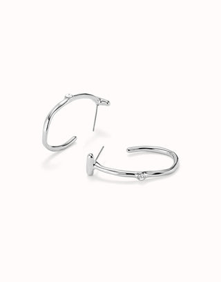 Ser Indomable Hoop Earrings - Silver