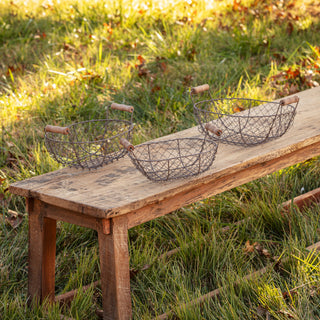Wire Farm Basket by Porch View Home