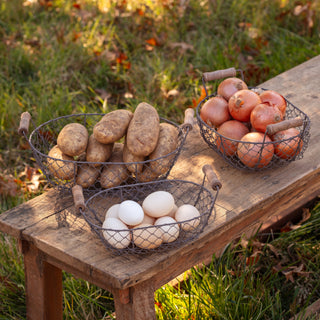 Wire Farm Basket by Porch View Home view 2