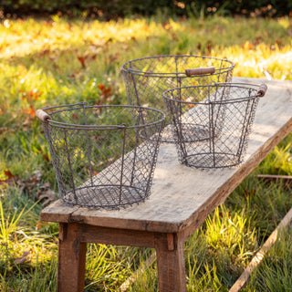 Wire Bushel Basket by Porch View Home