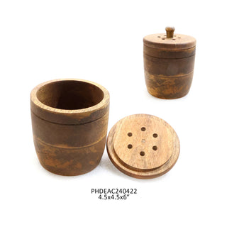 Trattoria Garlic Wood Storage Jar by Porch View Home