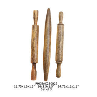 Assort. Mango Wood Rolling Pins by Porch View Home