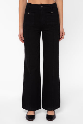 Saylor Wide Leg Jeans - Black - view 2