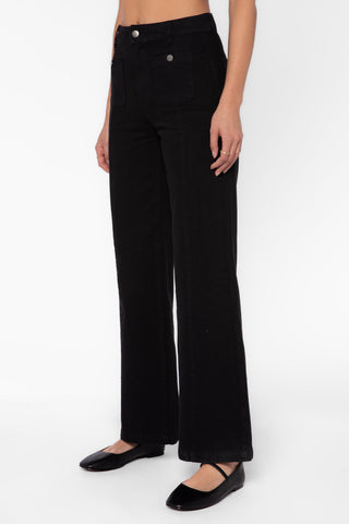 Saylor Wide Leg Jeans - Black - view 3