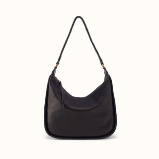 Mia Crescent Large Hobo Bag - Black