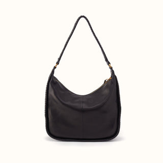 Mia Crescent Large Hobo Bag - Black