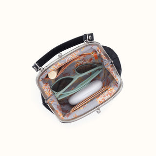 Alba Frame Crossbody - Black Pebbled