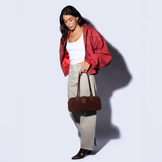 Sadie Satchel - Chocolate Suede