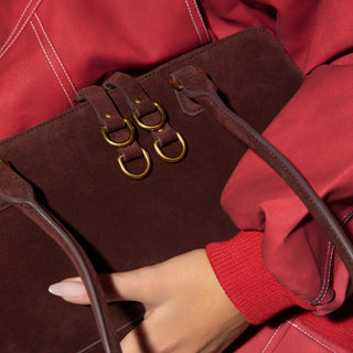 Sadie Satchel - Chocolate Suede