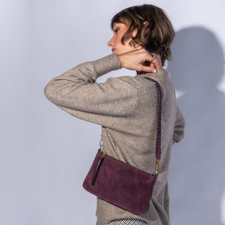 Darcy Crossbody - Dark Cherry Suede