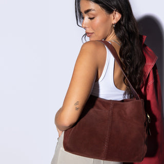 Render Shoulder Bag - Chocolate Suede