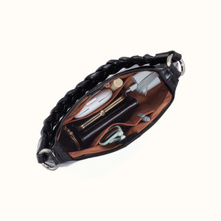 Hobo Madison Shoulder Bag in black, detail