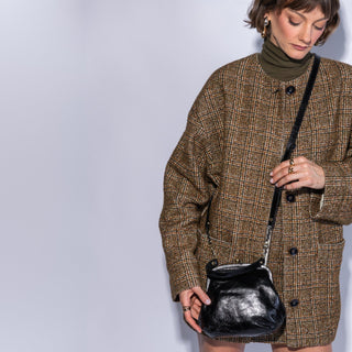Alba Frame Crossbody - Black Polished