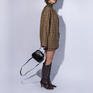 Alba Frame Crossbody - Black Polished