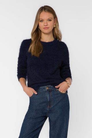 Zosia Crewneck Sweater - Navy