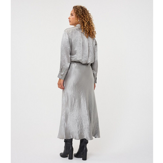 Oversized Crinkle Satin Blouse