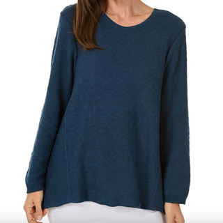 Seamed Slub Sweater