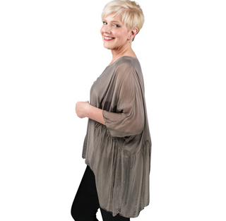 Sylvia Cropped Silk Kaftan - dolly mama boutique