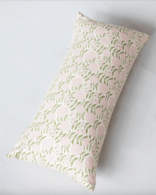 Pink Floral Lumbar Pillow - dolly mama boutique