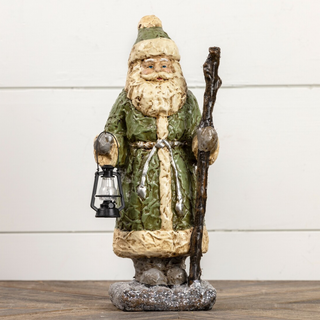 Green Santa with Lantern - dolly mama boutique