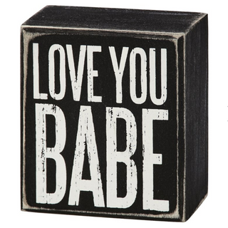 Box Sign "Love You Babe" - dolly mama boutique