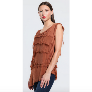 Arianna Sleeveless Silk Top - dolly mama boutique